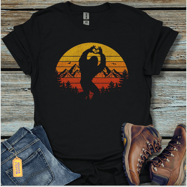 Bigfoot Loves Sunset T-Shirt - Beastly Banter