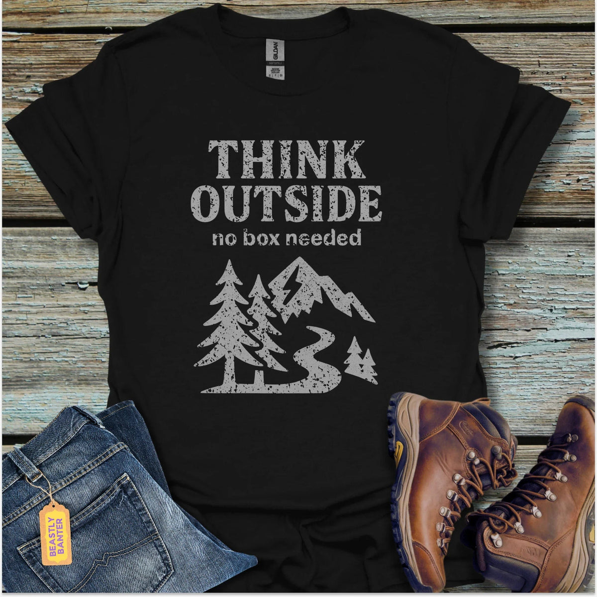 Think Outside, No Box T-Shirt - Beastly Banter