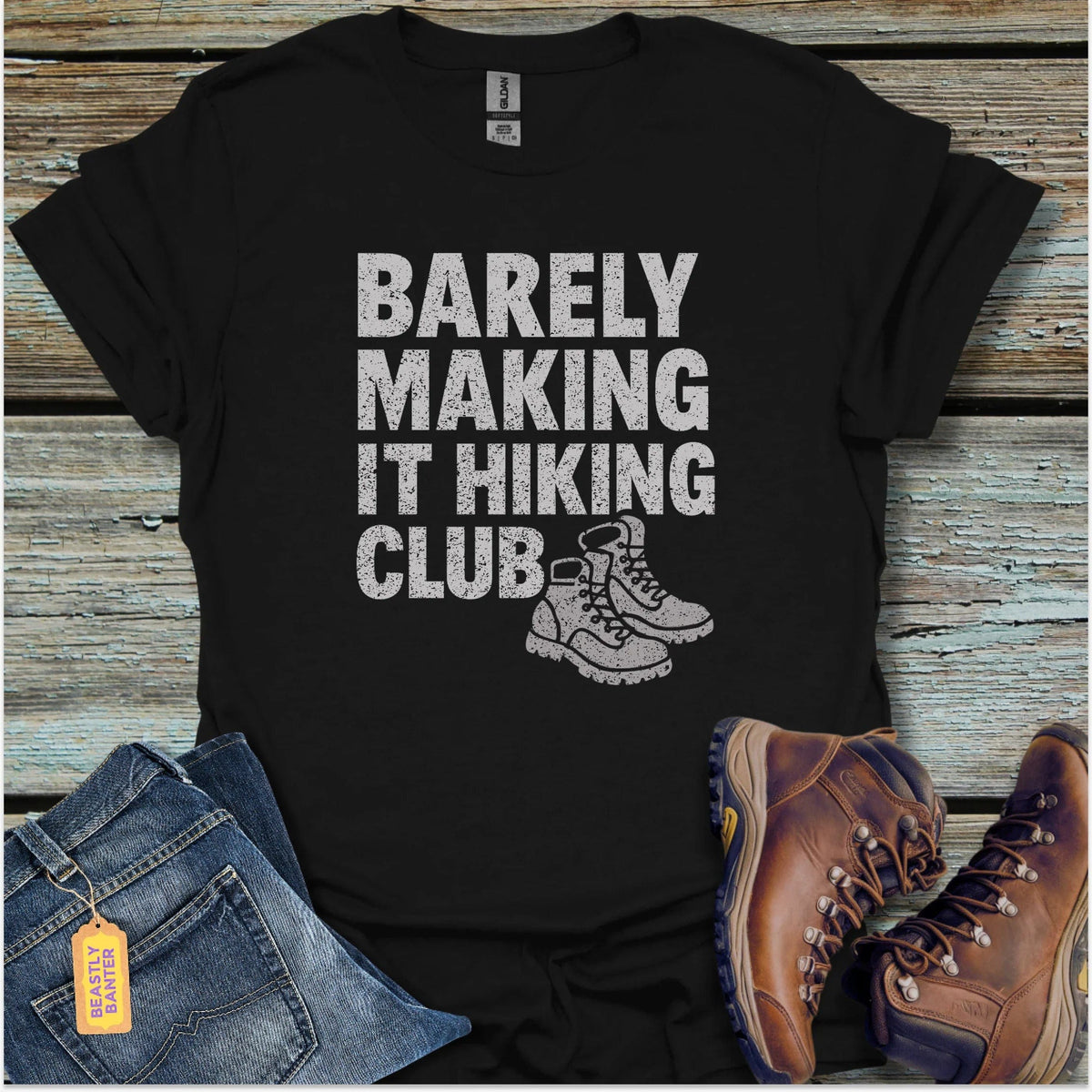 Barely Making it Hiking Club T-Shirt - Beastly Banter