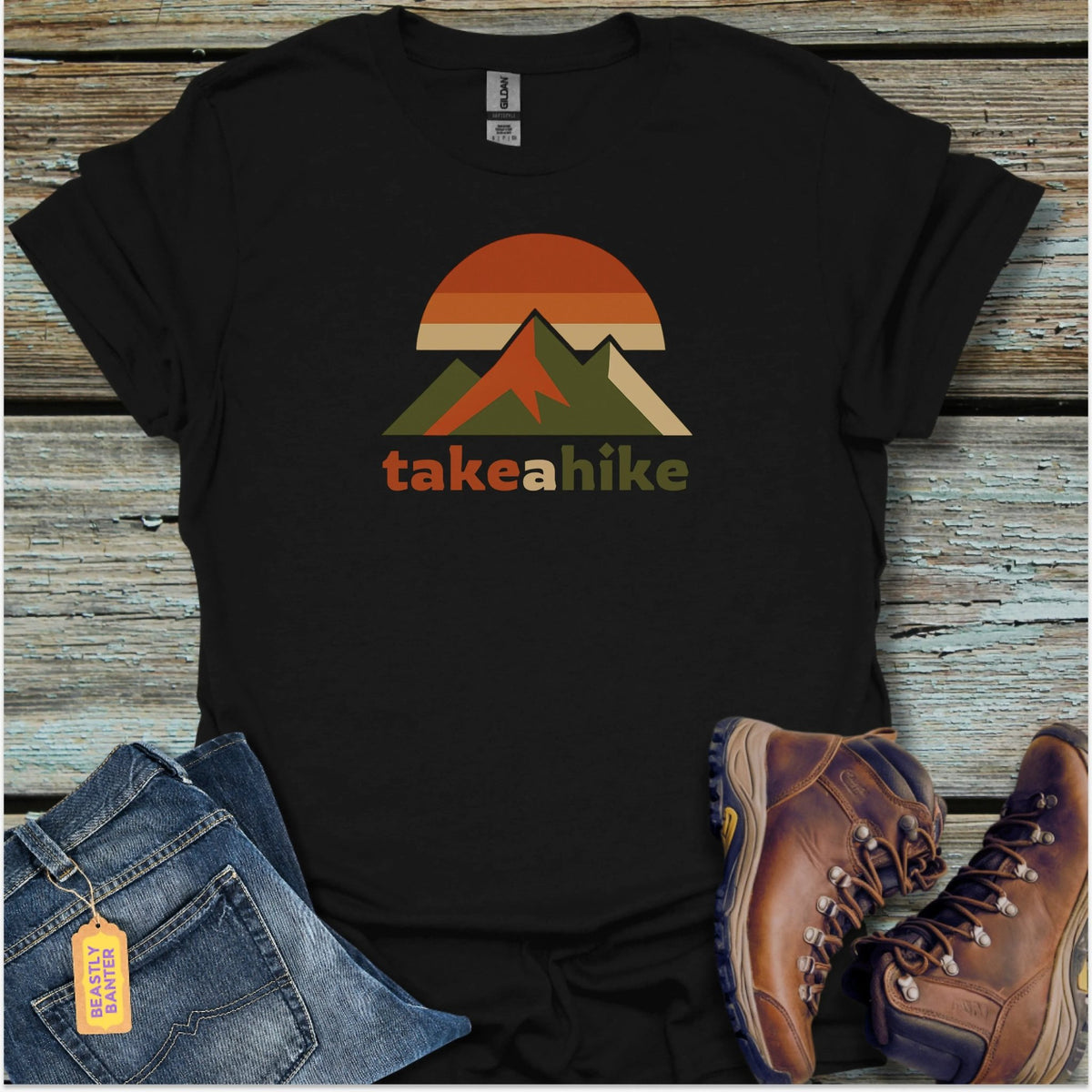 Take A Hike Retro T-Shirt - Beastly Banter