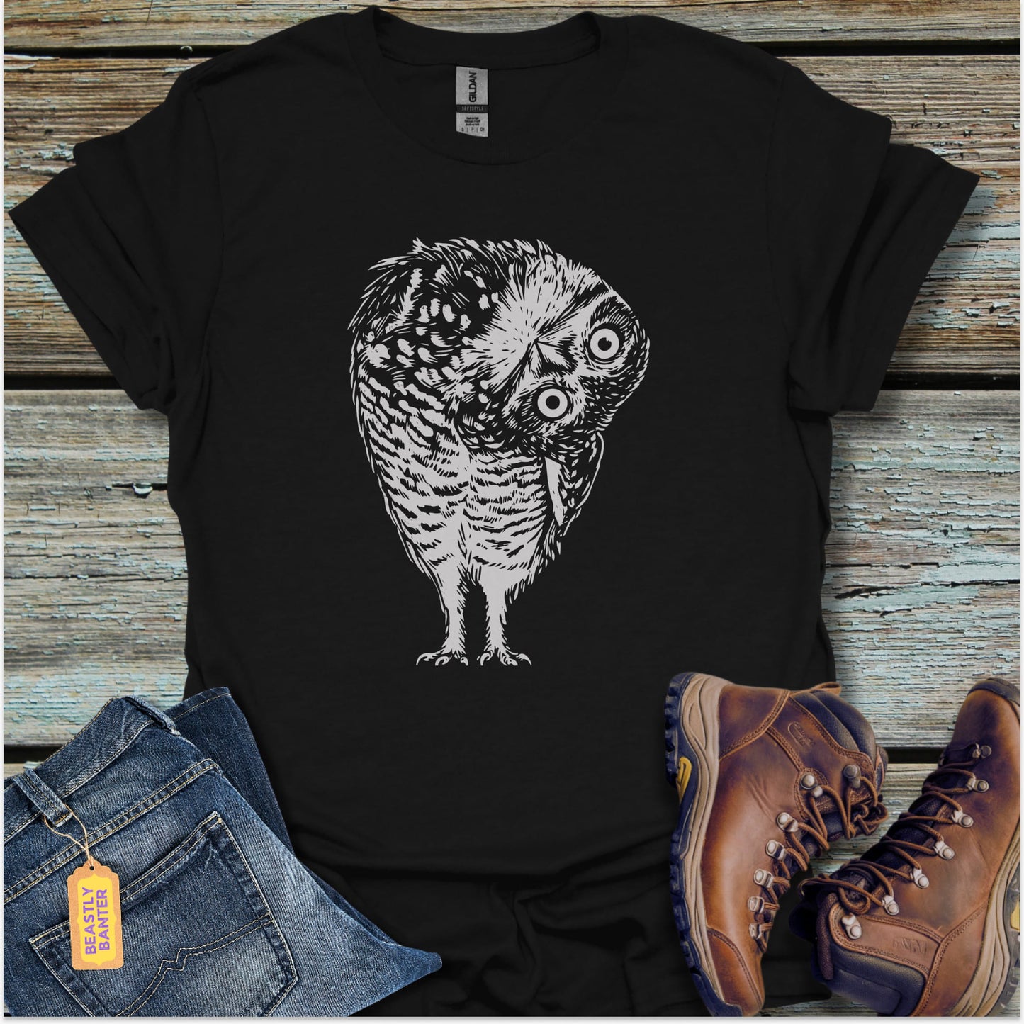 Owl Who Turned Heads T-Shirt - Beastly Banter