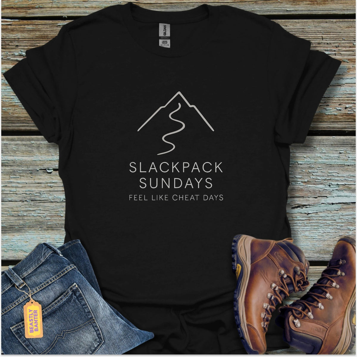 Slackpack Sundays Hiking T-Shirt - Beastly Banter