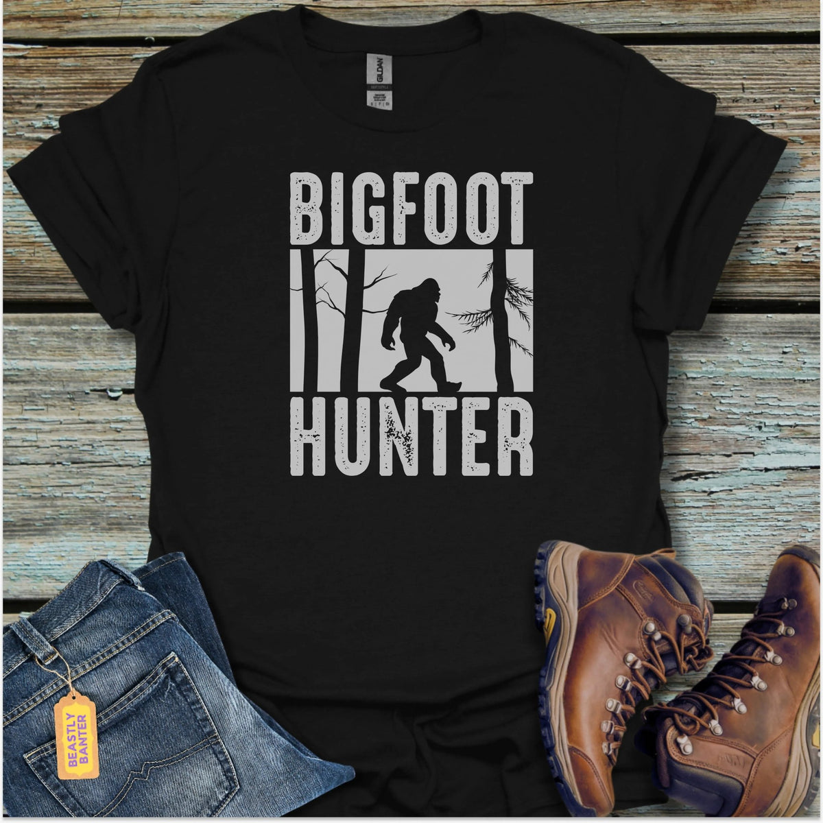 Bigfoot Hunter T-Shirt - Beastly Banter