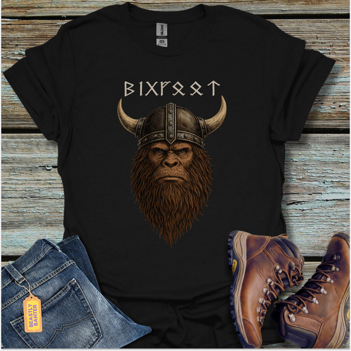 Nordic Runic Bigfoot T-Shirt - Beastly Banter