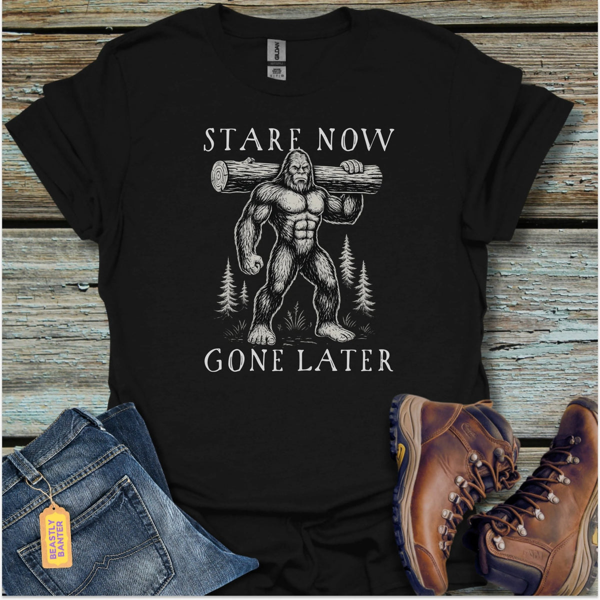 Stare Now Bigfoot T-Shirt - Beastly Banter