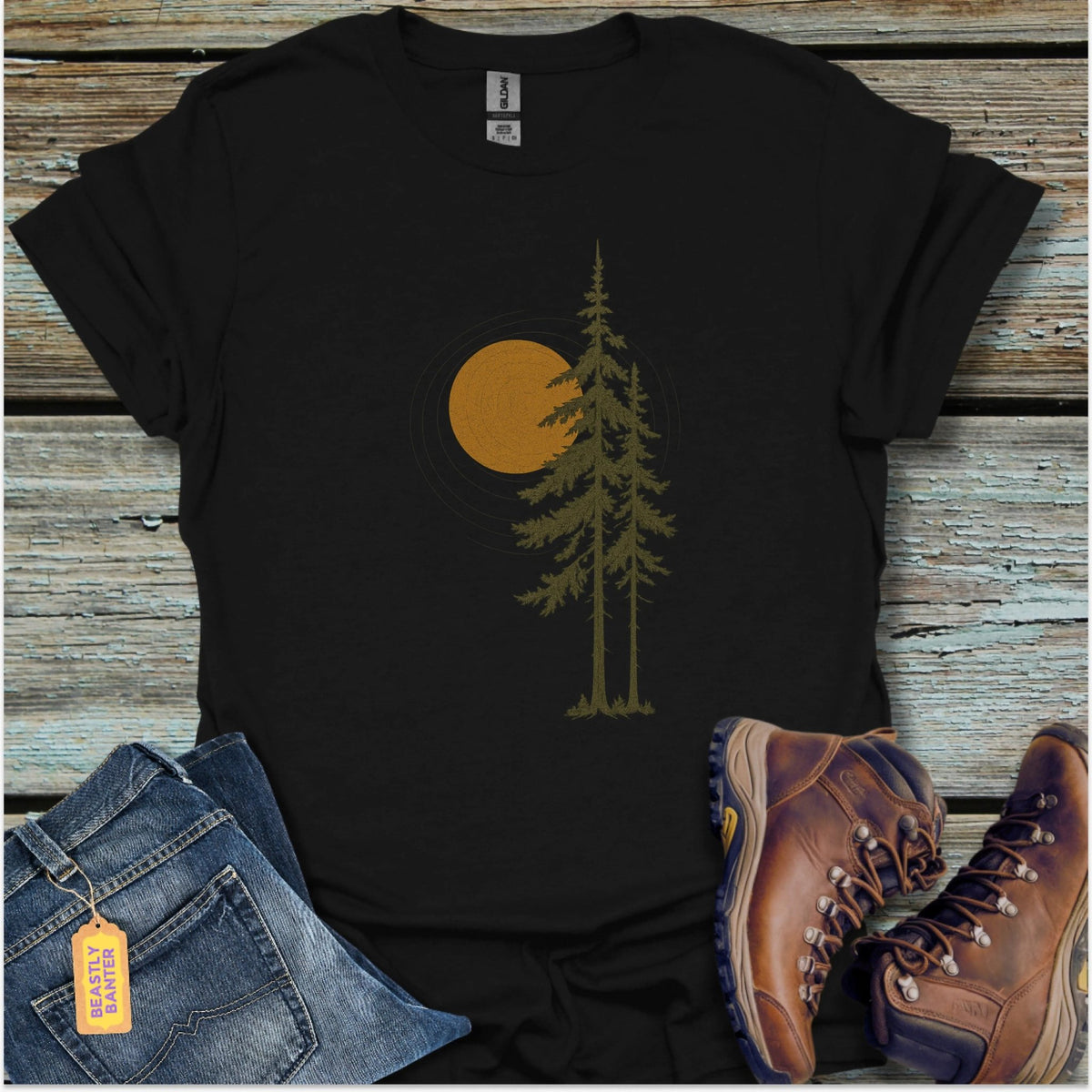 Minimal Pine Tree T-Shirt - Beastly Banter