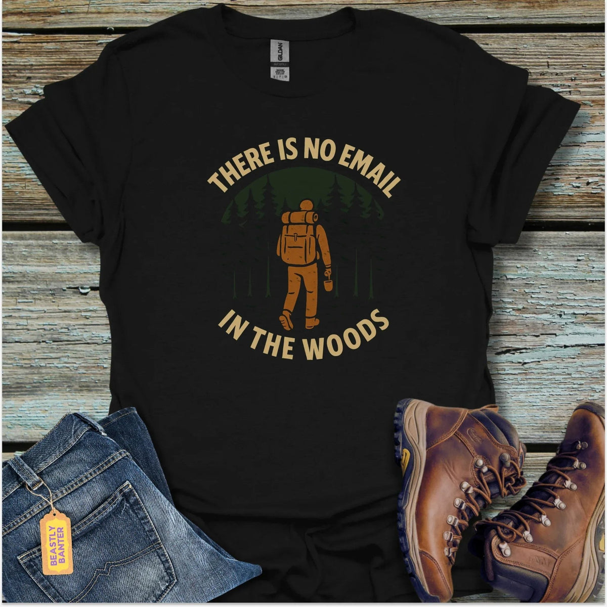 No Email Hiking T-Shirt - Beastly Banter