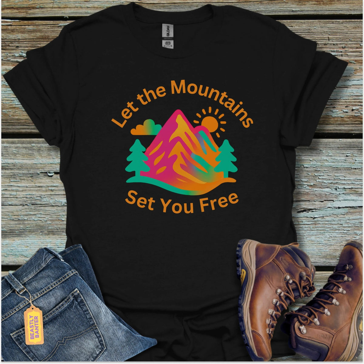 Let the Mountains Set You Free Hiking T-Shirt - Beastly Banter