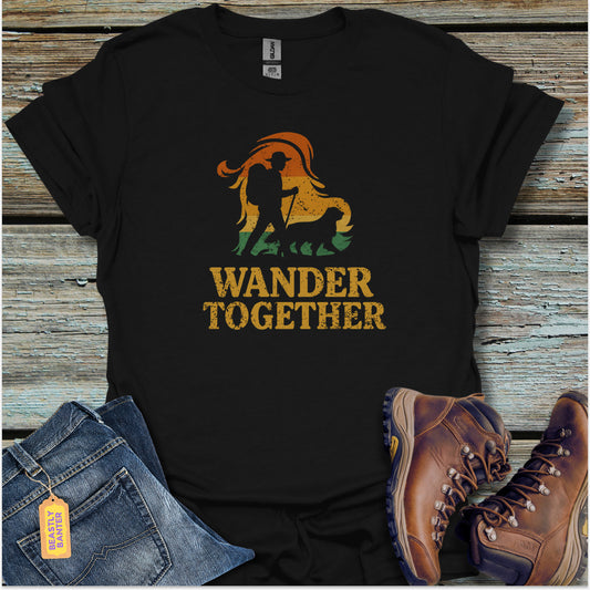 Wander Together  Dog Hiking T-Shirt