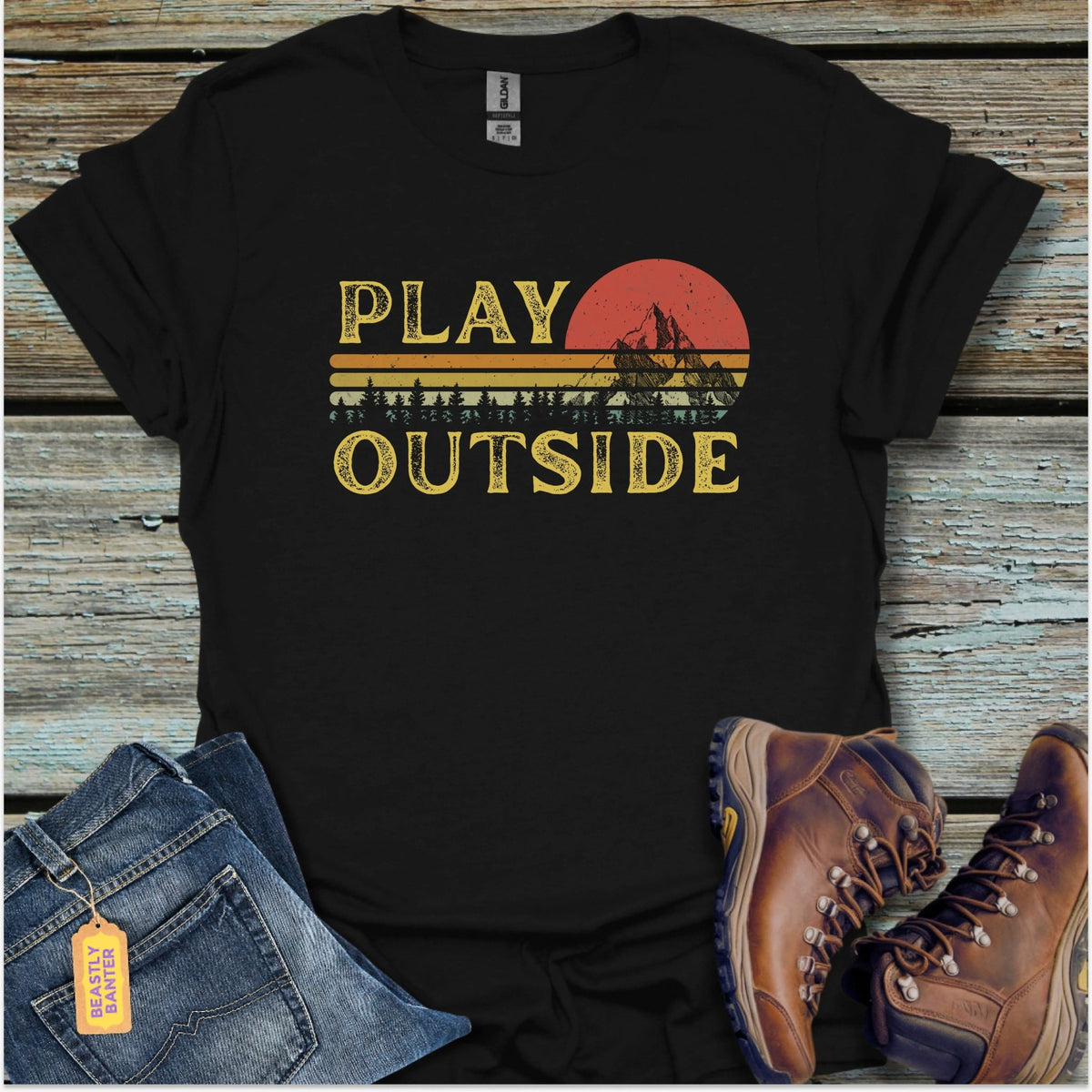 Play Outside Hiking T-Shirt - Beastly Banter