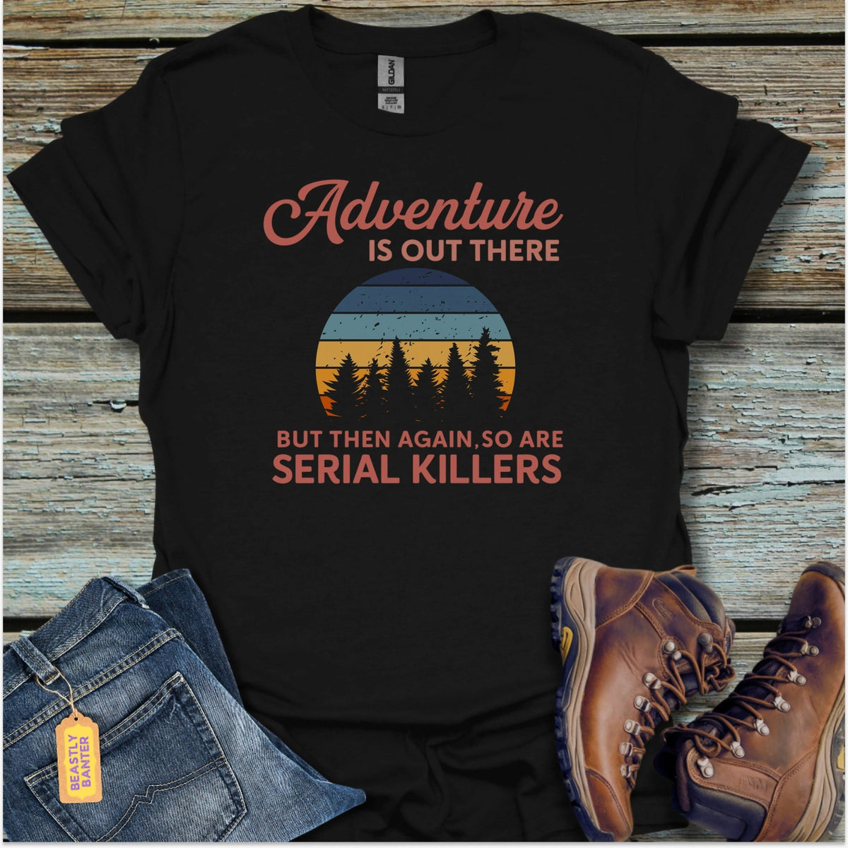 Adventure Is Out There Hiking T-Shirt - Beastly Banter