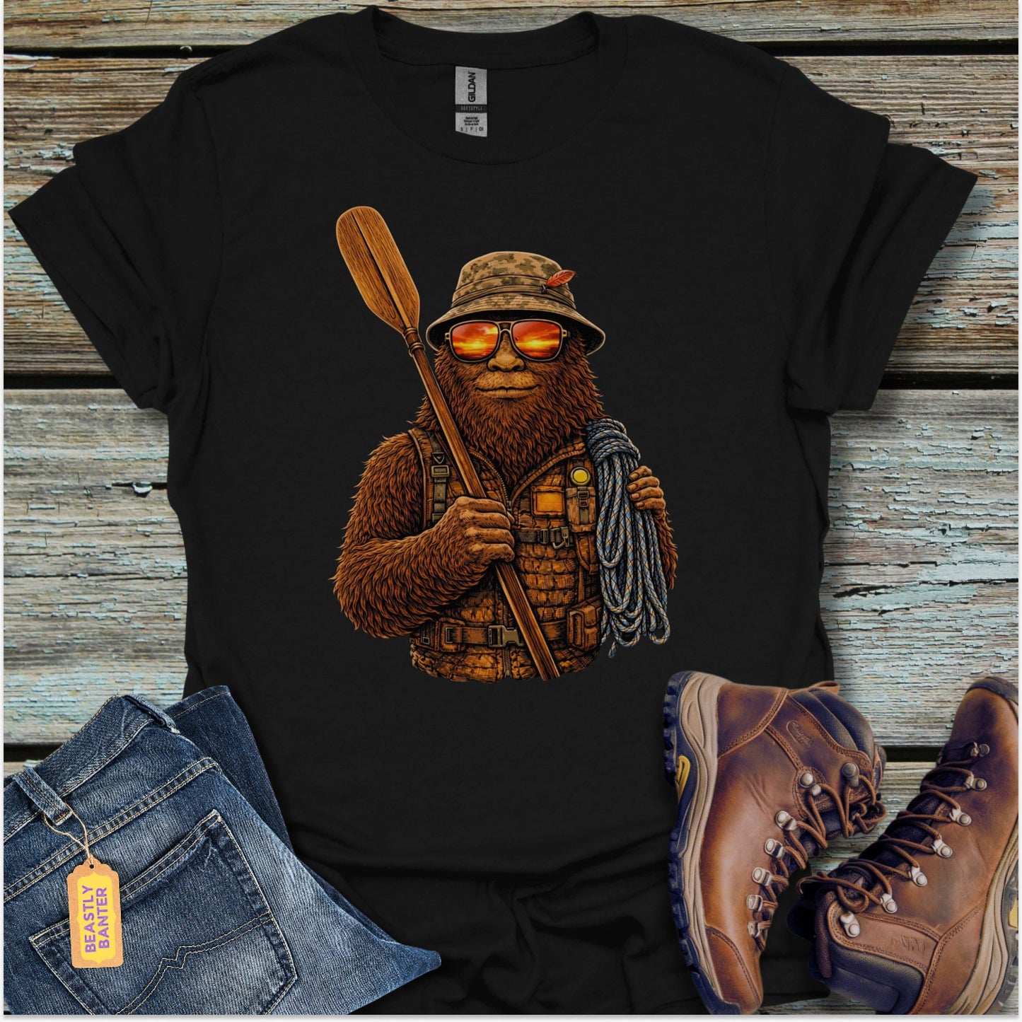 Bigfoot On Water T-Shirt - Beastly Banter