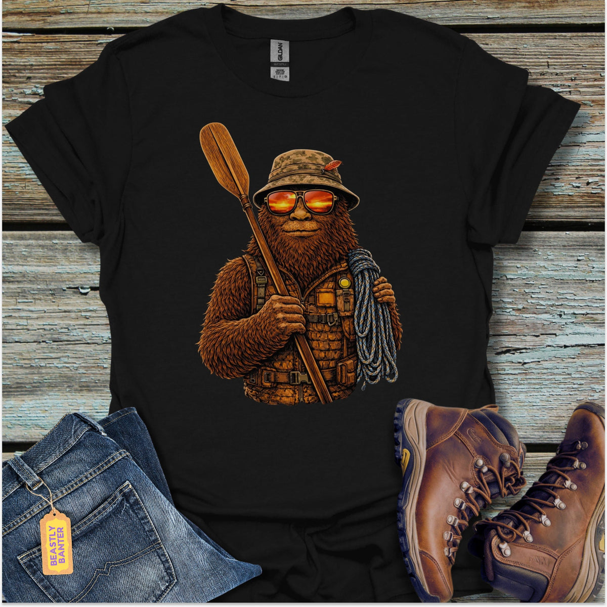 Bigfoot On Water T-Shirt - Beastly Banter
