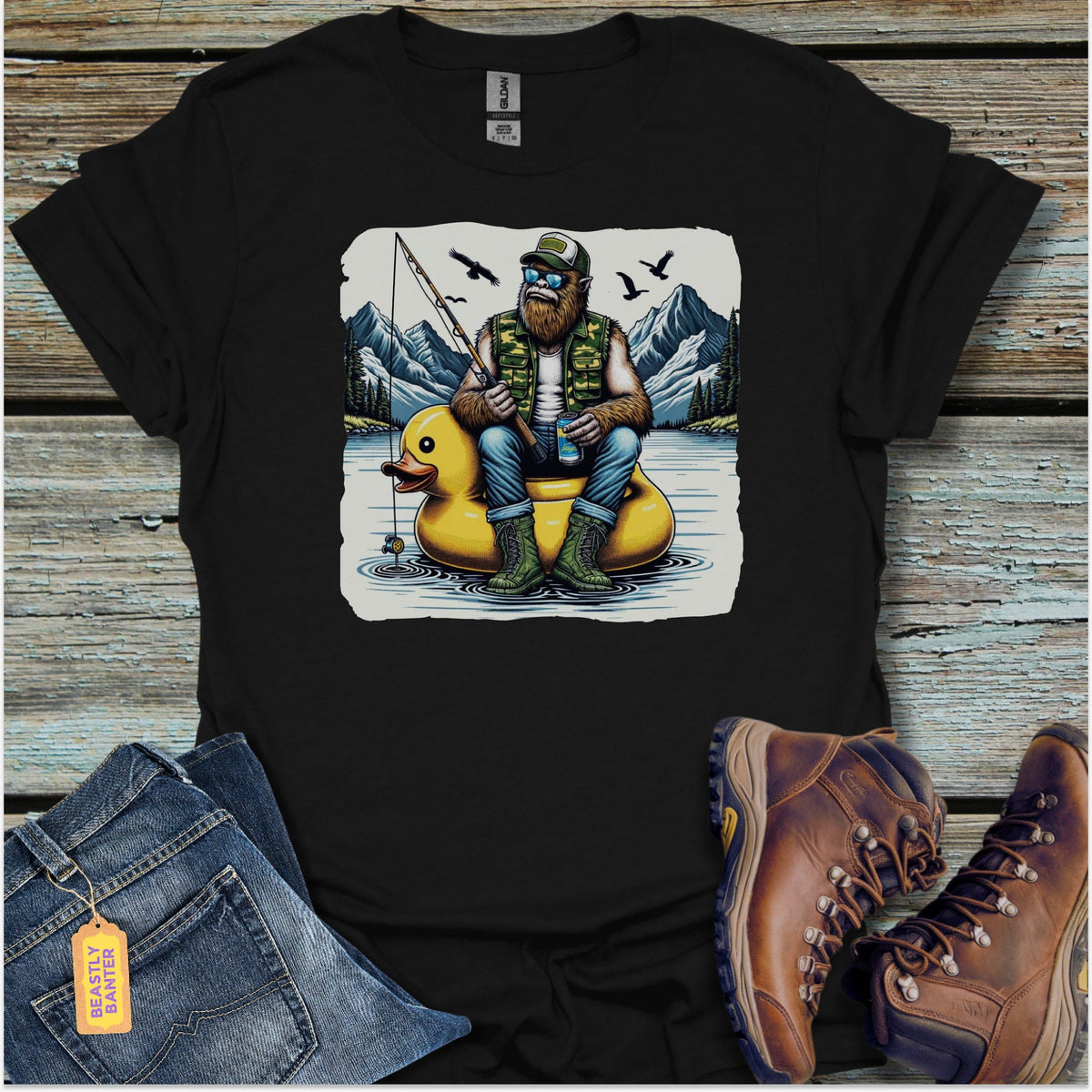 Bigfoot Fishin T-Shirt - Beastly Banter