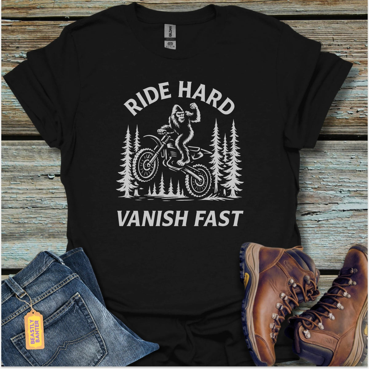 Ride Hard Bigfoot T-Shirt - Beastly Banter