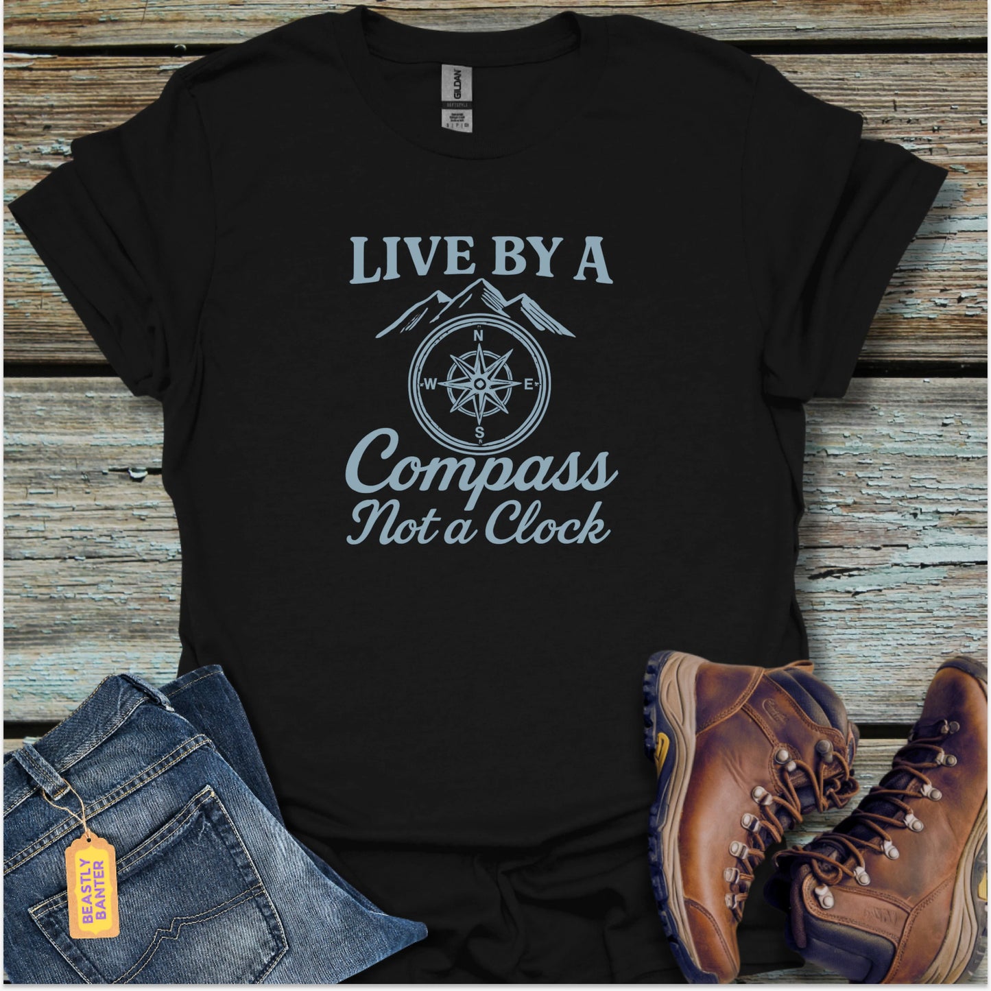 Live By A Compass Hiking T-Shirt