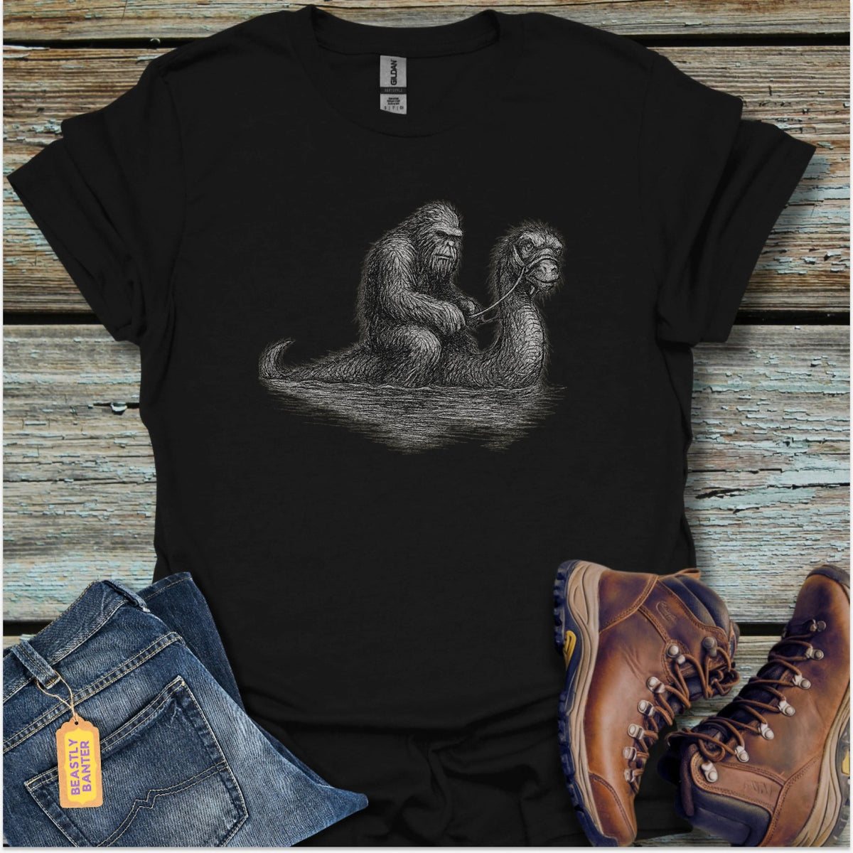 Bigfoot and Nessie T-Shirt - Beastly Banter