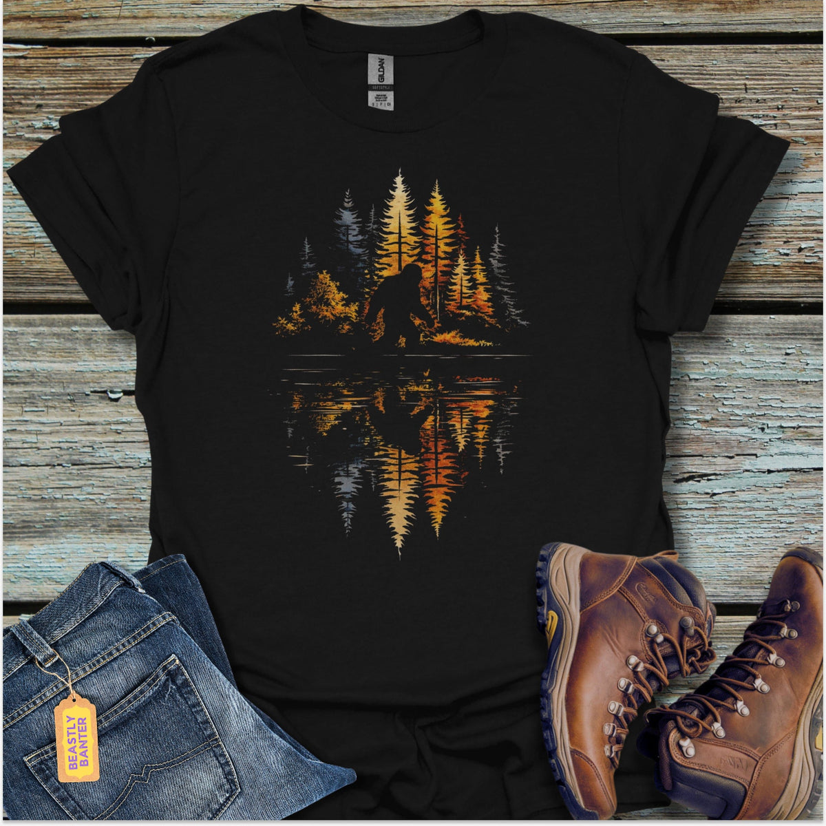 Night Hike Bigfoot T-Shirt - Beastly Banter