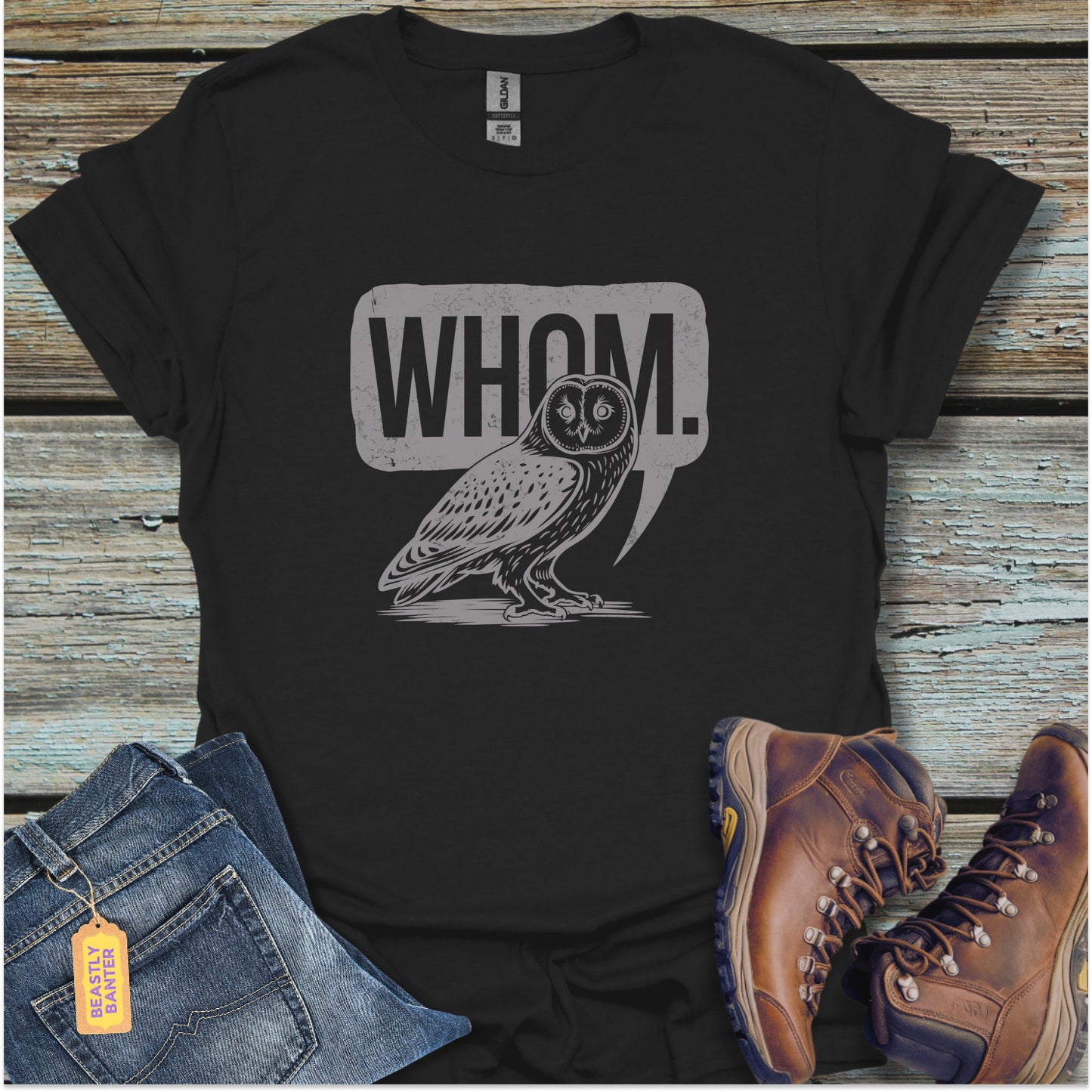 Owl Whom – Grammar Nerd Tee