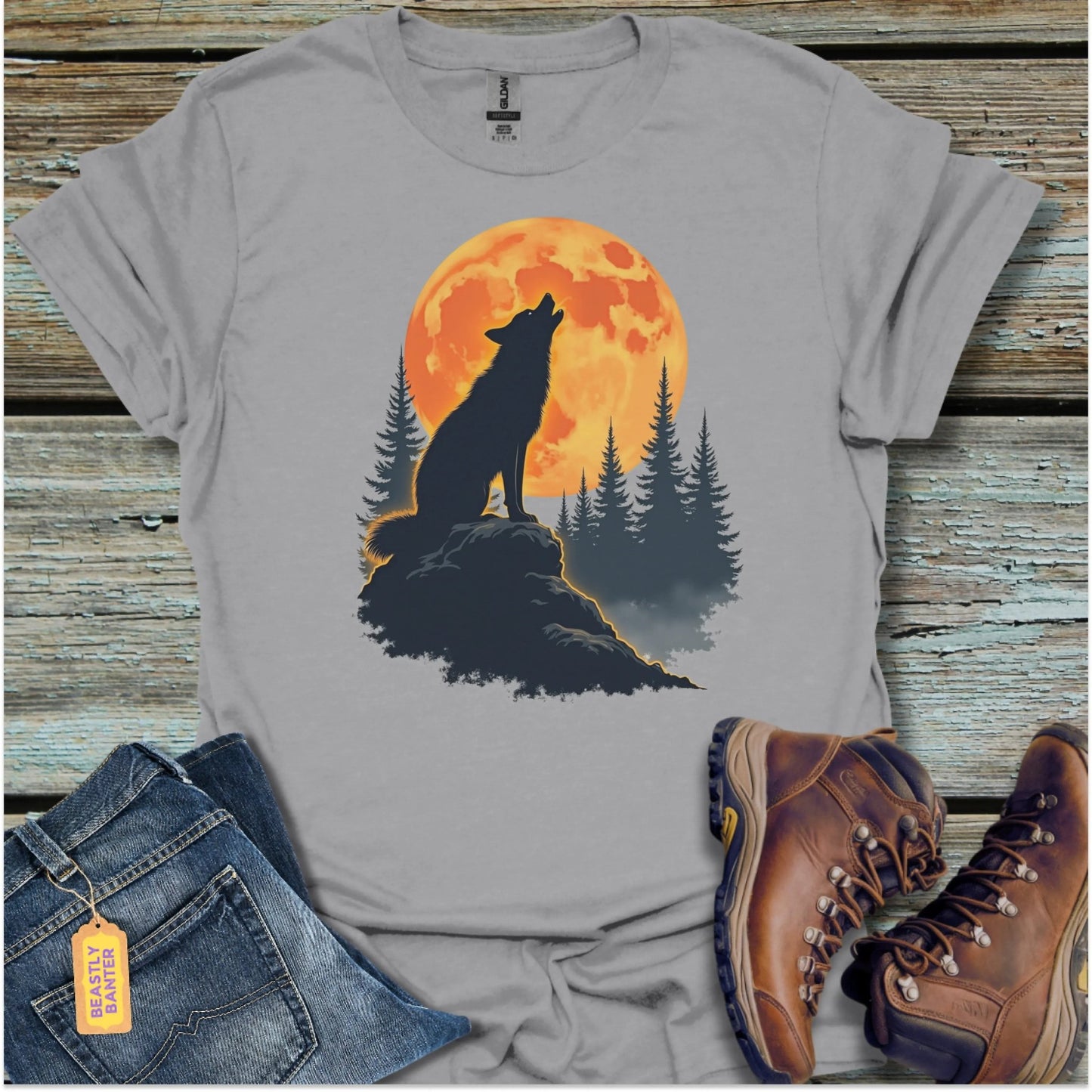 Howling Wolf at the Orange Moon - Beastly Banter
