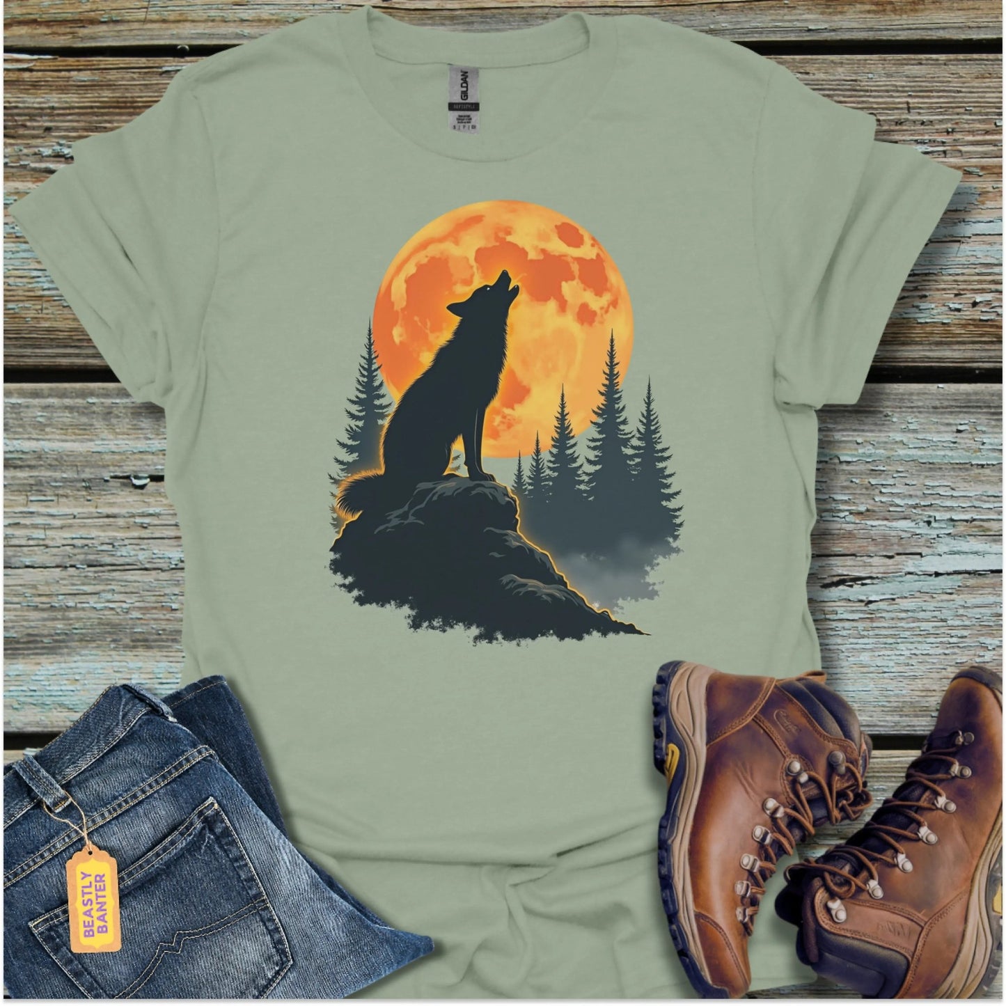 Howling Wolf at the Orange Moon - Beastly Banter