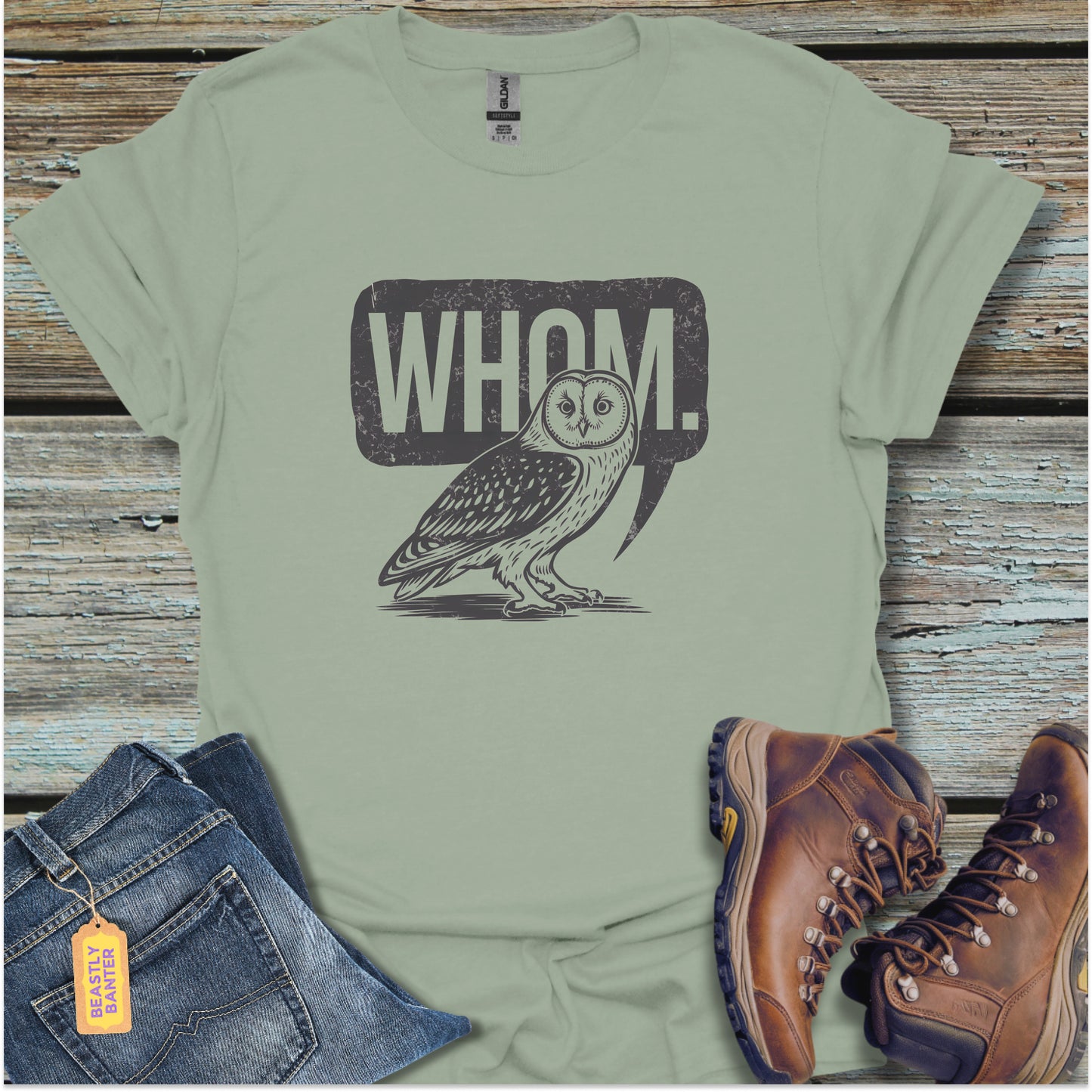 Owl Whom – Grammar Nerd Tee