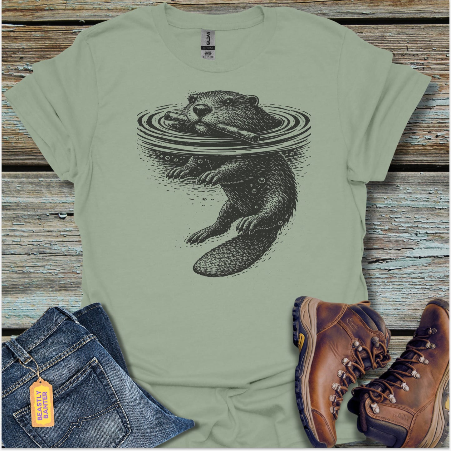 Below the Surface Beaver T-Shirt - Beastly Banter