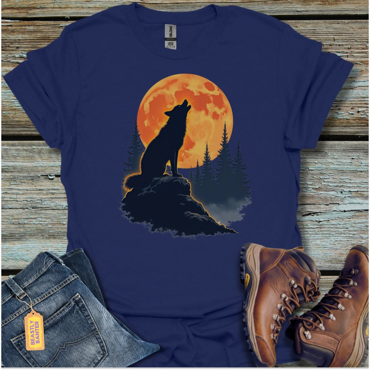 Howling Wolf at the Orange Moon - Beastly Banter