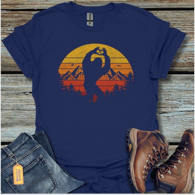 Bigfoot Loves Sunset T-Shirt - Beastly Banter
