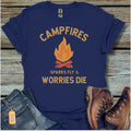 Campfire Worries Die T-Shirt - Beastly Banter