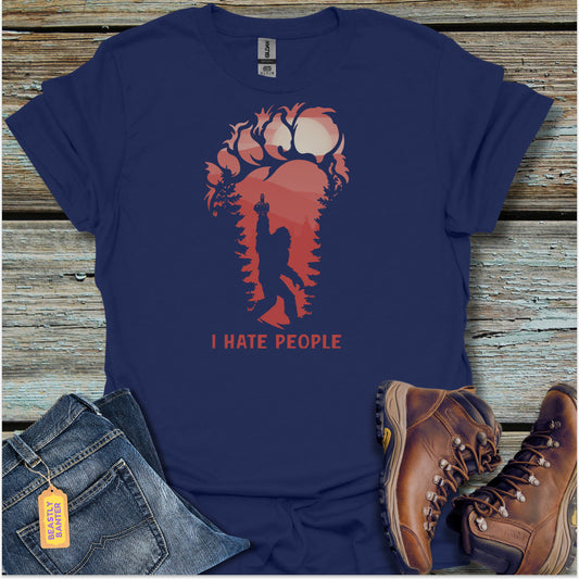 Bigfoot I Hate People T-Shirt