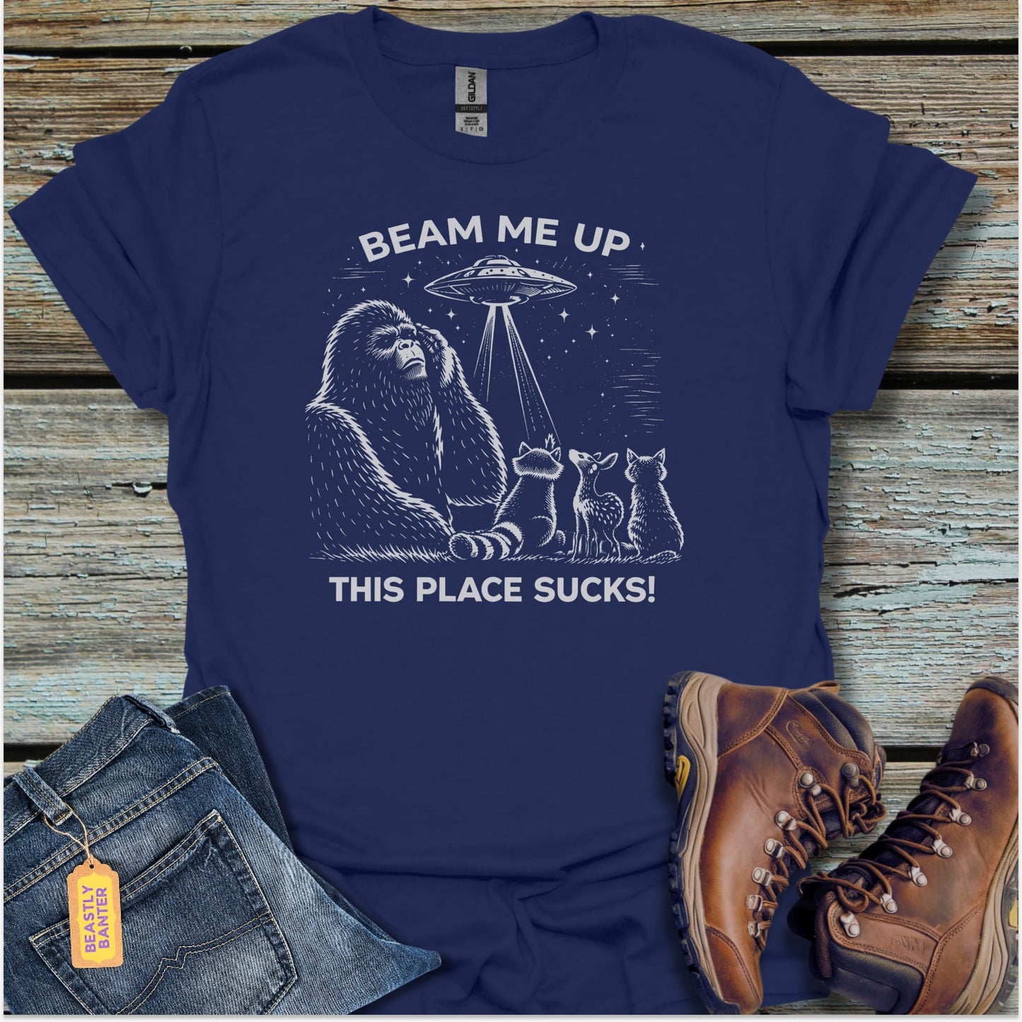 Beam Me Up, I’m Done T-Shirt - Beastly Banter