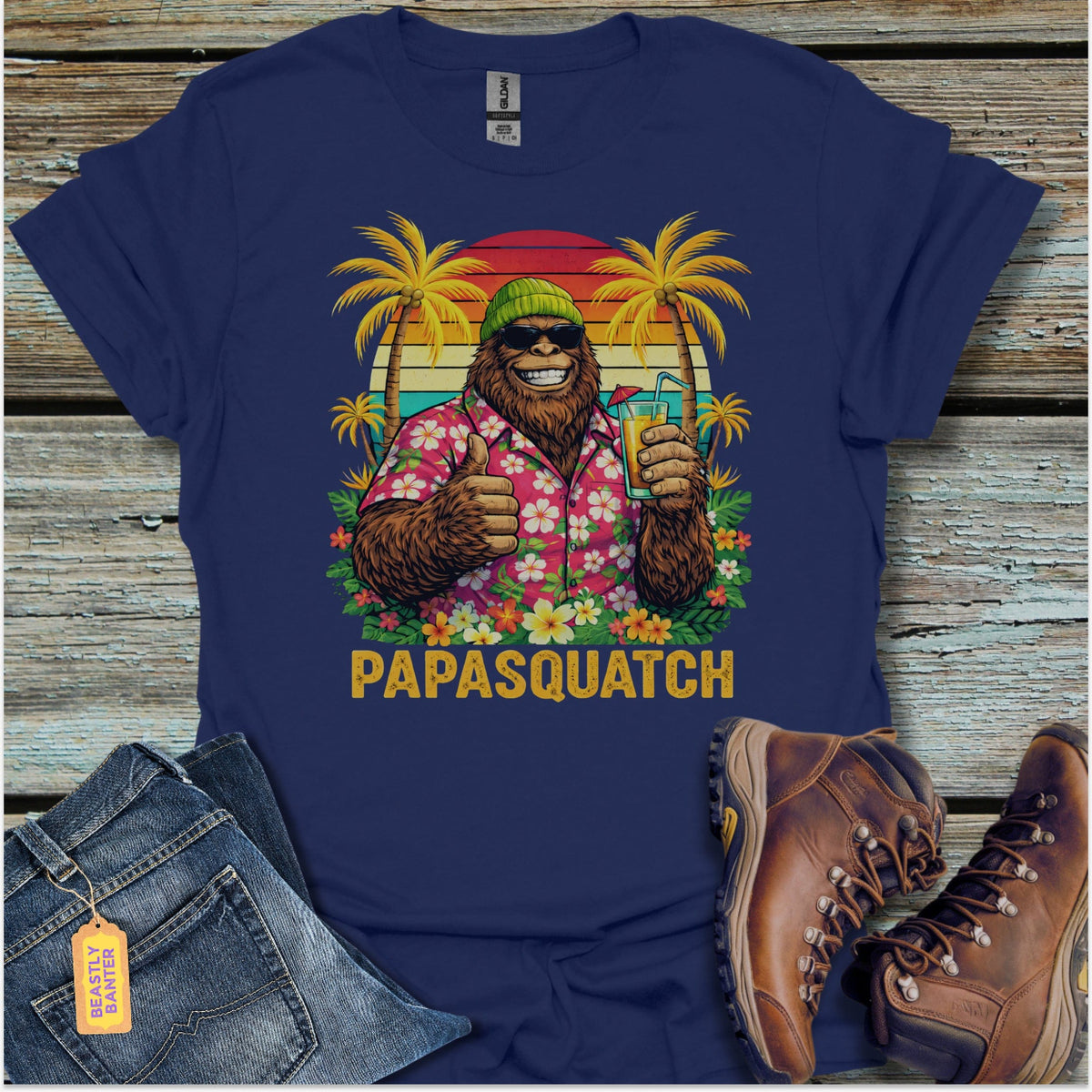 Best Dad Papasquatch T-Shirt - Beastly Banter