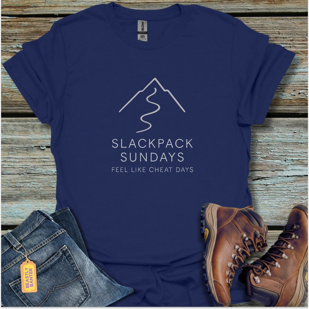 Slackpack Sundays Hiking T-Shirt - Beastly Banter