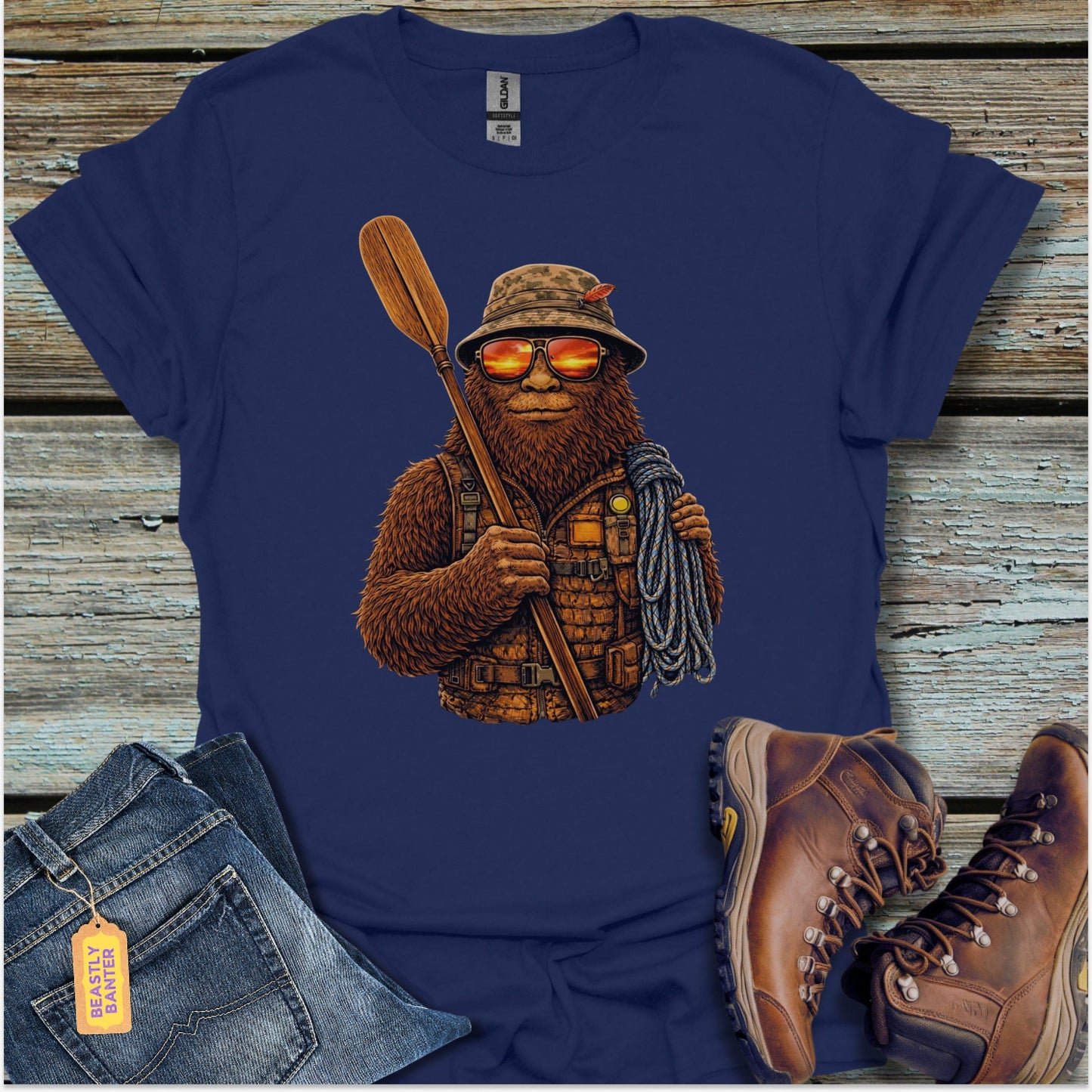 Bigfoot On Water T-Shirt - Beastly Banter