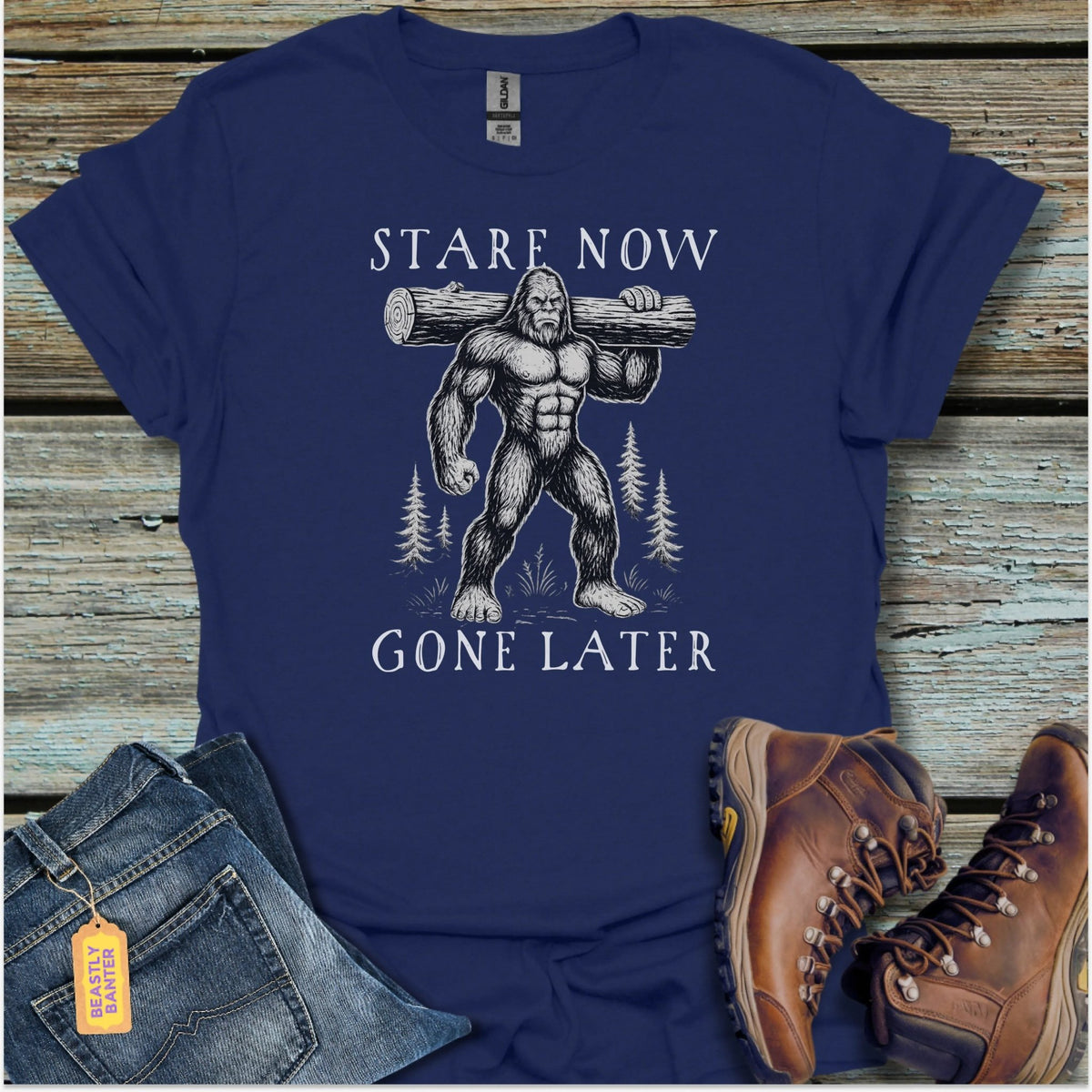 Stare Now Bigfoot T-Shirt - Beastly Banter