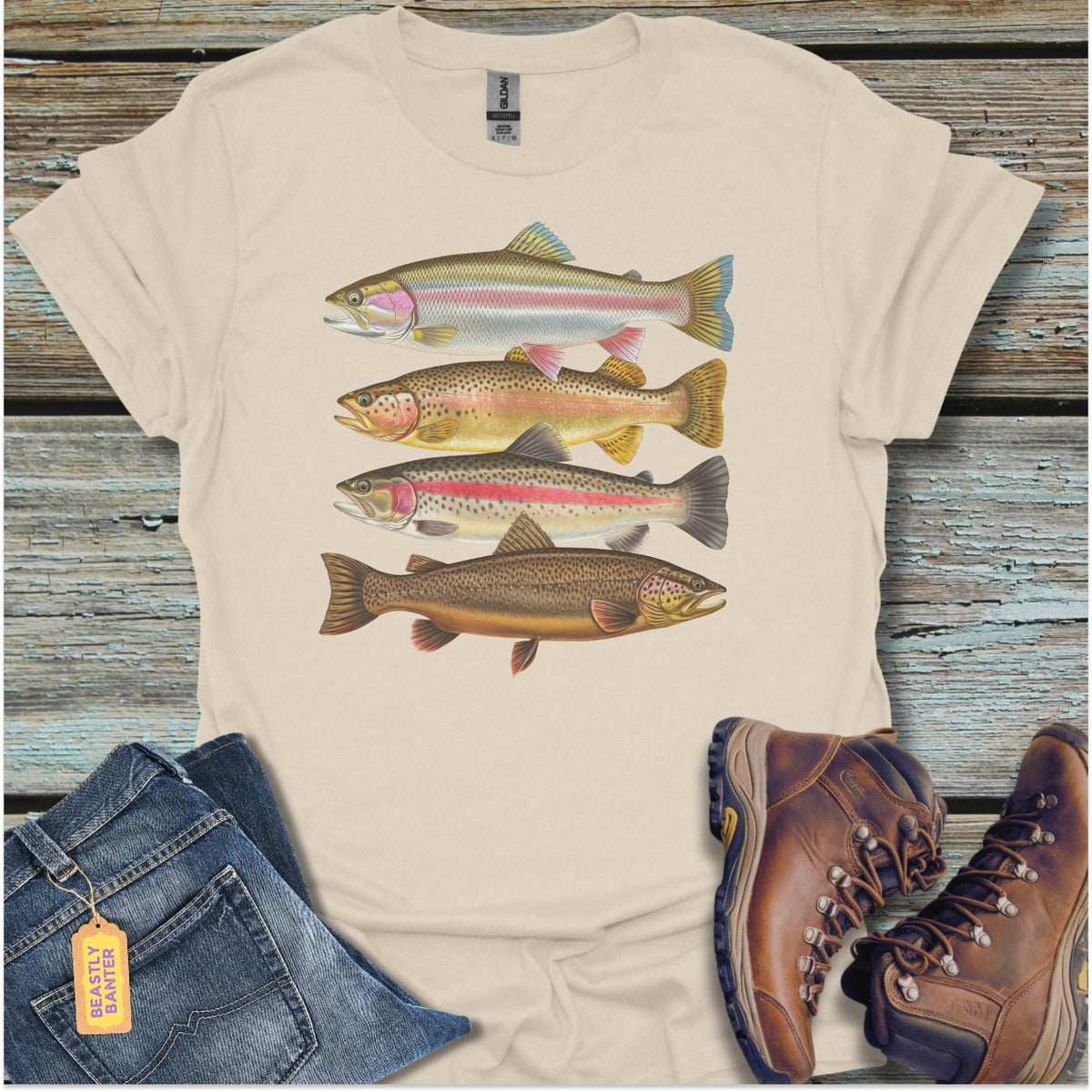 Four Trout T-Shirt - Beastly Banter
