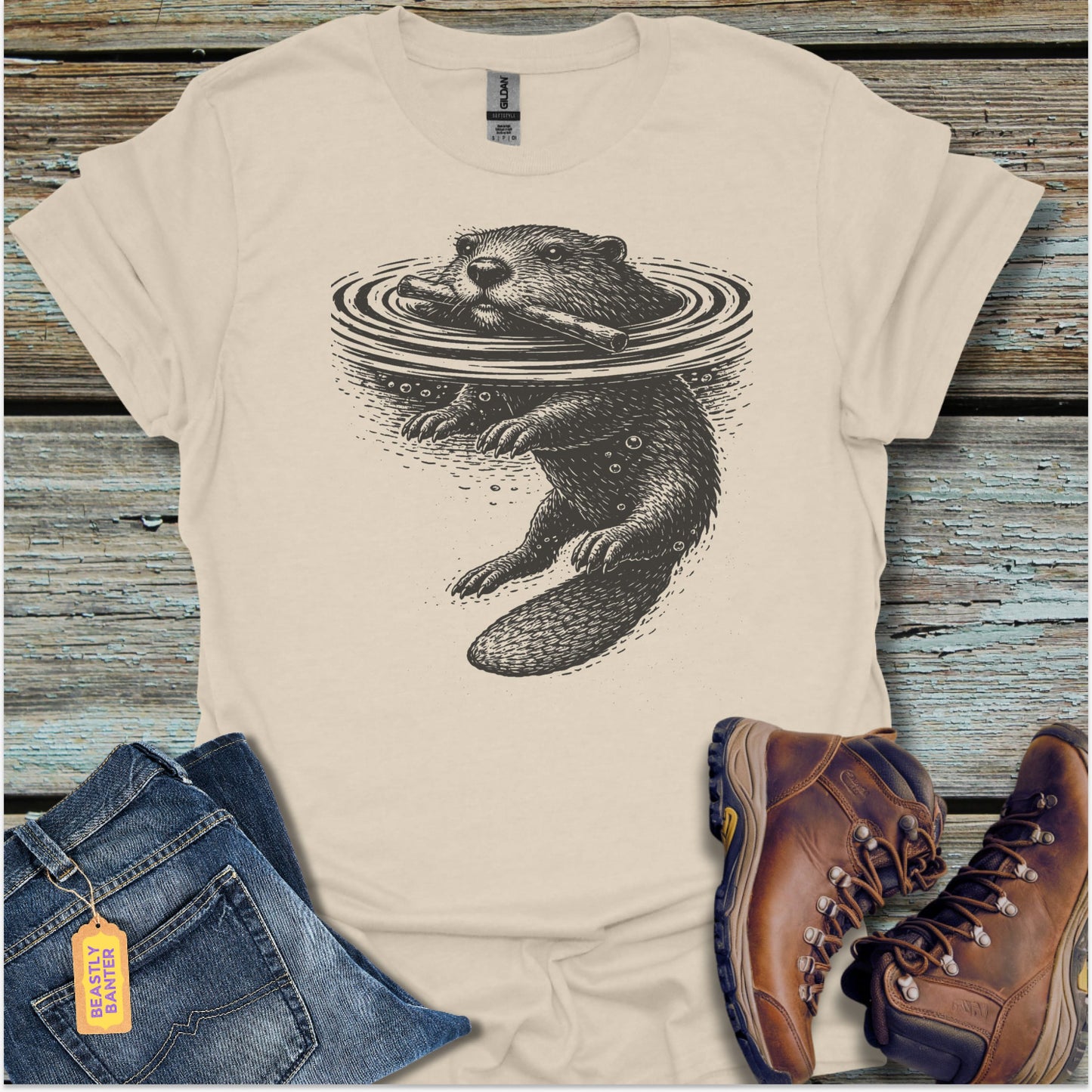 Below the Surface Beaver T-Shirt - Beastly Banter