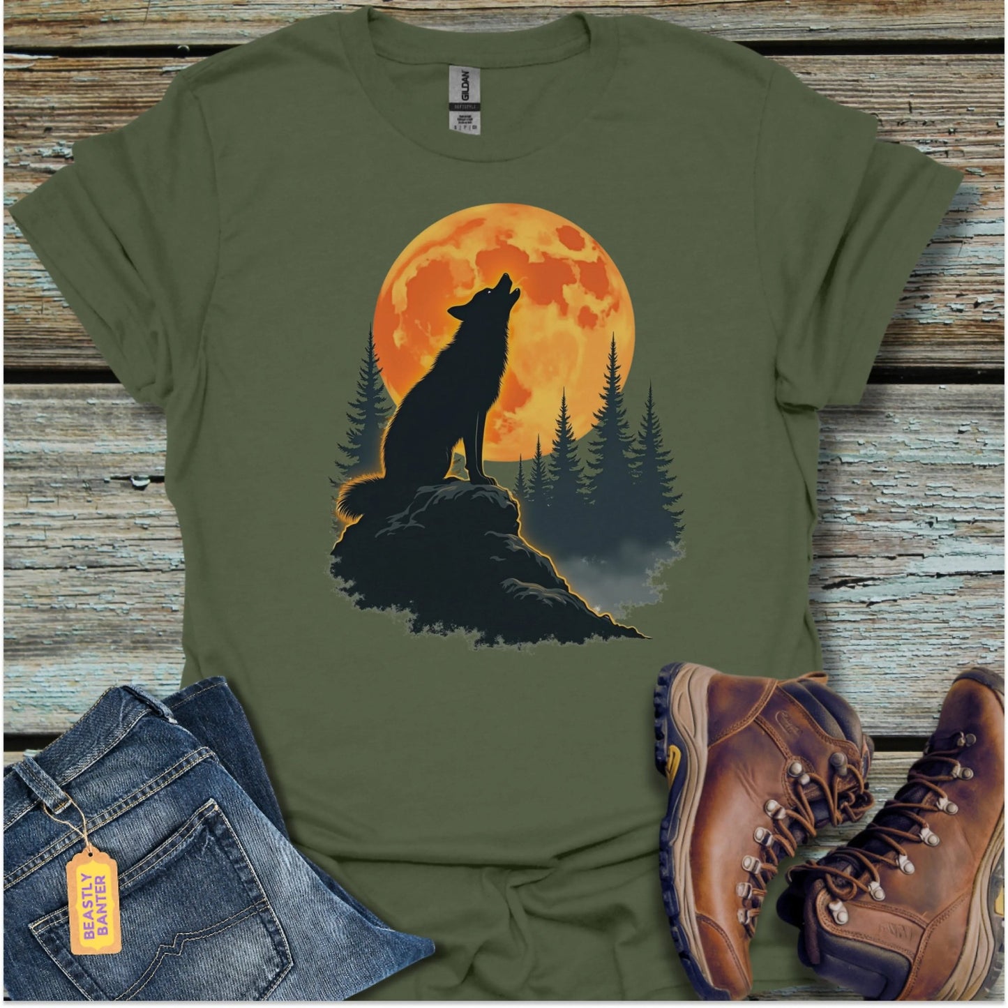 Howling Wolf at the Orange Moon - Beastly Banter