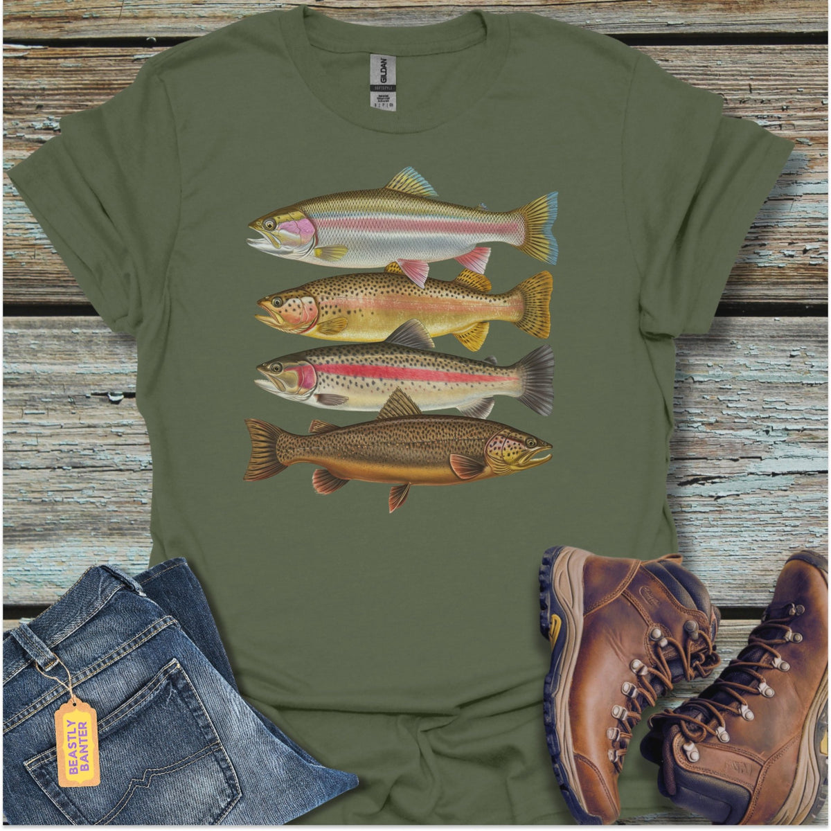 Four Trout T-Shirt - Beastly Banter