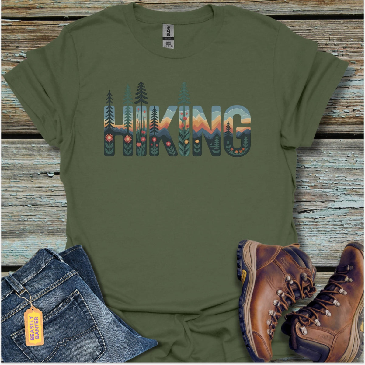 HIKING Wildflower Trail Edition T-Shirt - Beastly Banter