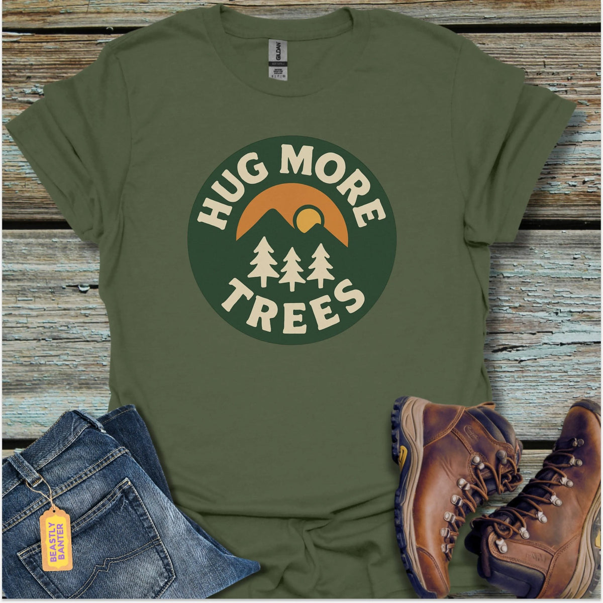 Hug More Trees Hiking T-Shirt - Beastly Banter