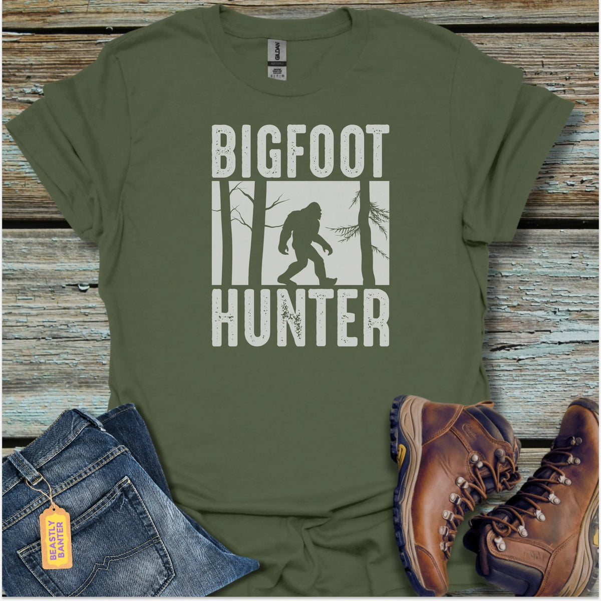 Bigfoot Hunter T-Shirt - Beastly Banter