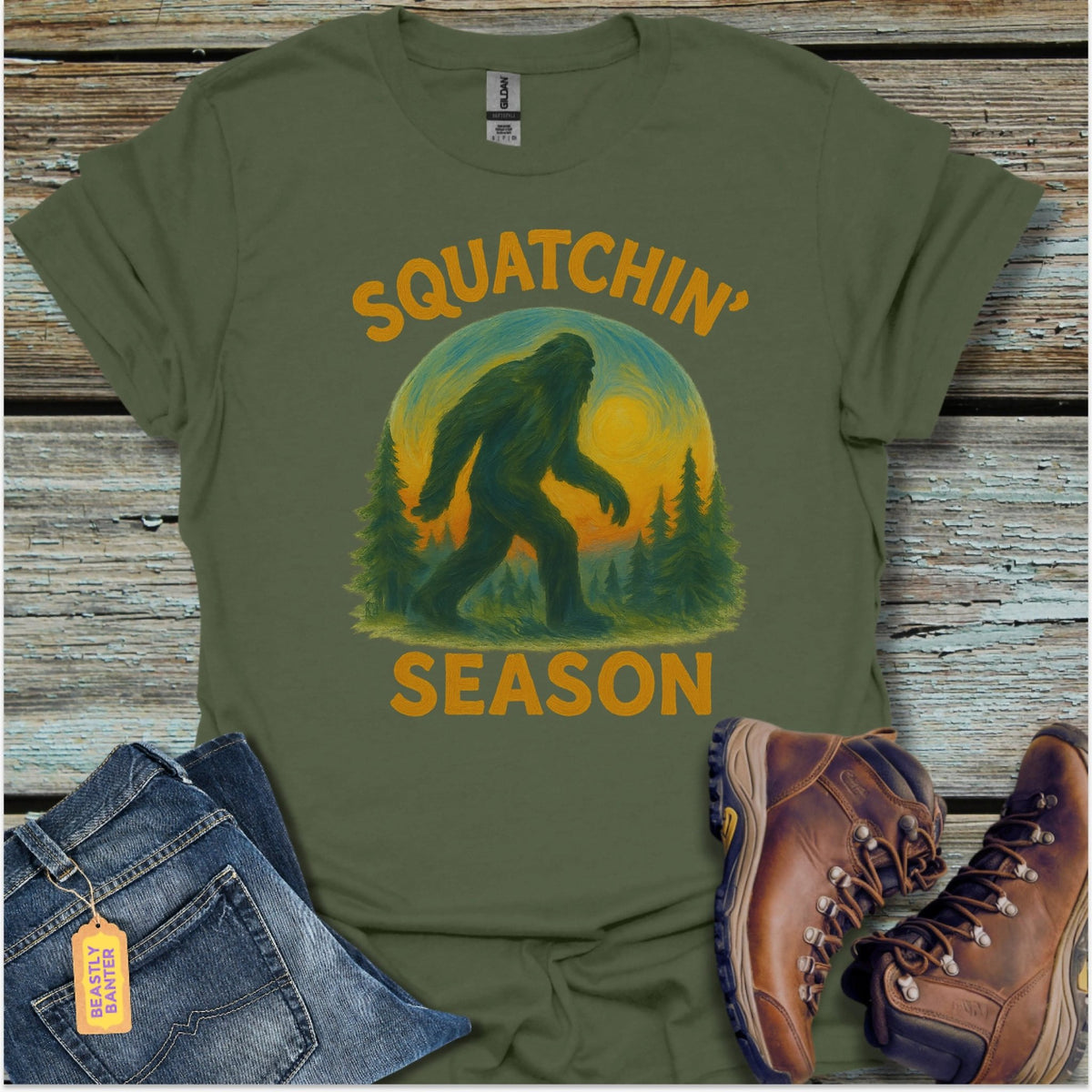 Squatchin’ Season T-Shirt - Beastly Banter