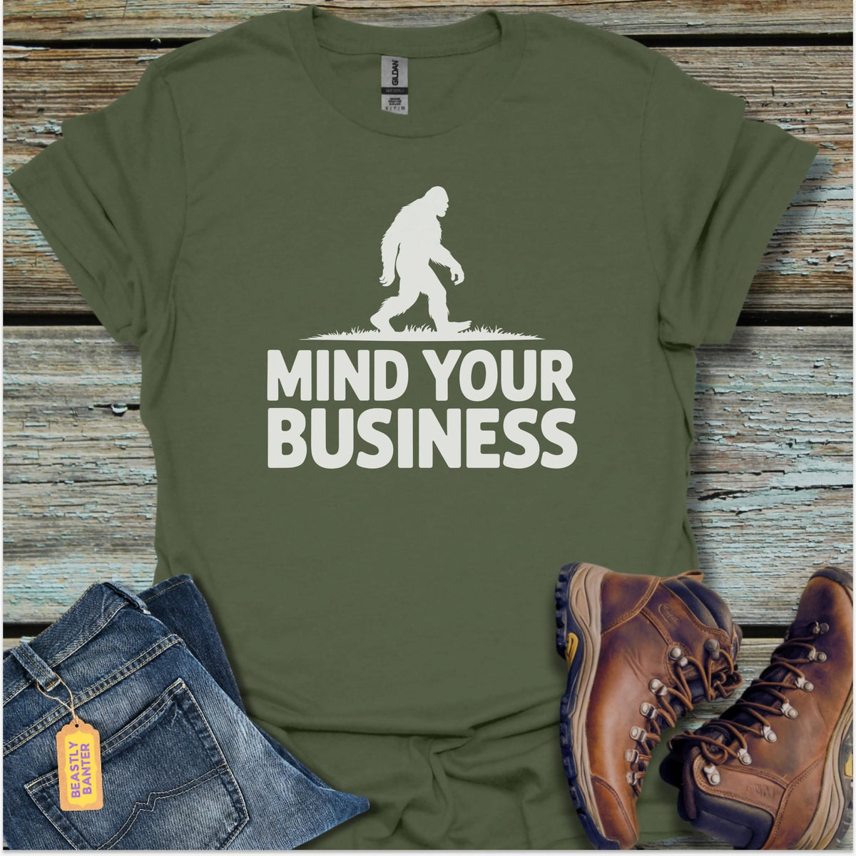 Mind Your Business Bigfoot T-Shirt - Beastly Banter