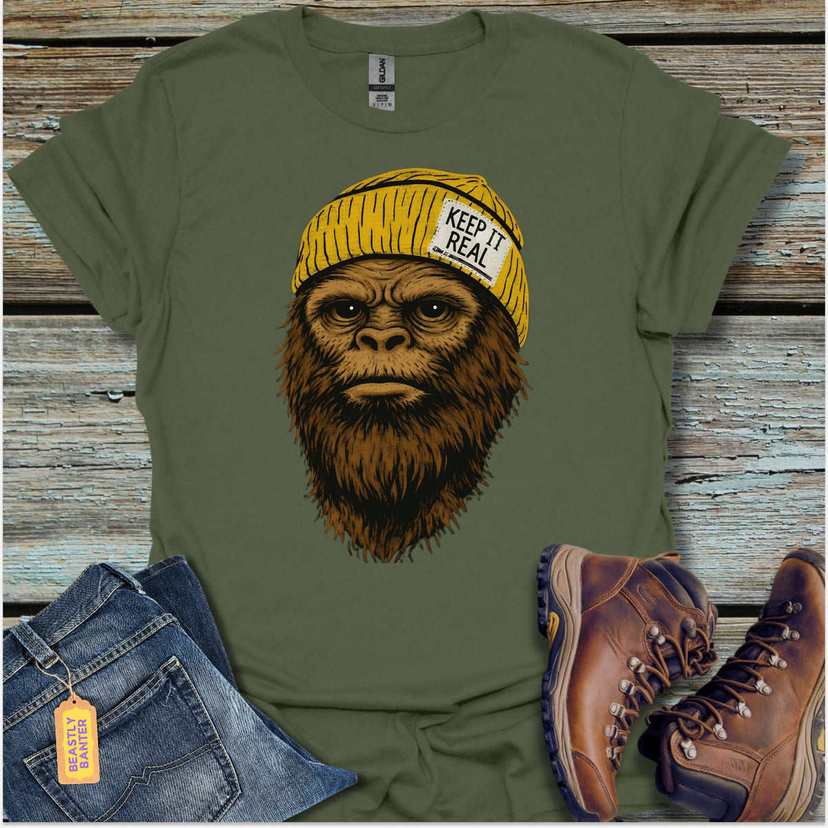 Keep It Real Bigfoot T-Shirt - Beastly Banter