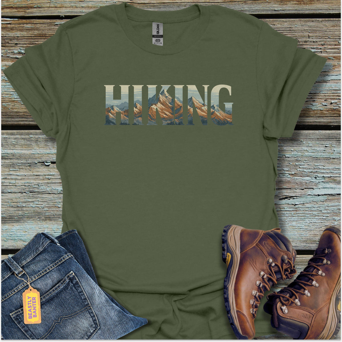 Hiking Mountain Tops T-Shirt - Beastly Banter