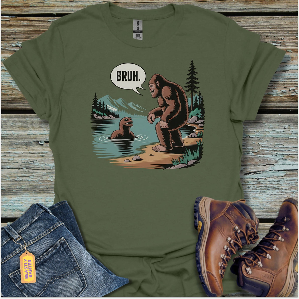 Bigfoot Bruh T-Shirt - Beastly Banter