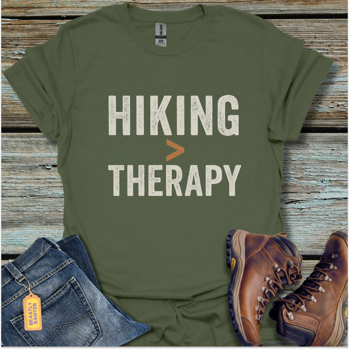 Hiking > Therapy T-Shirt - Beastly Banter