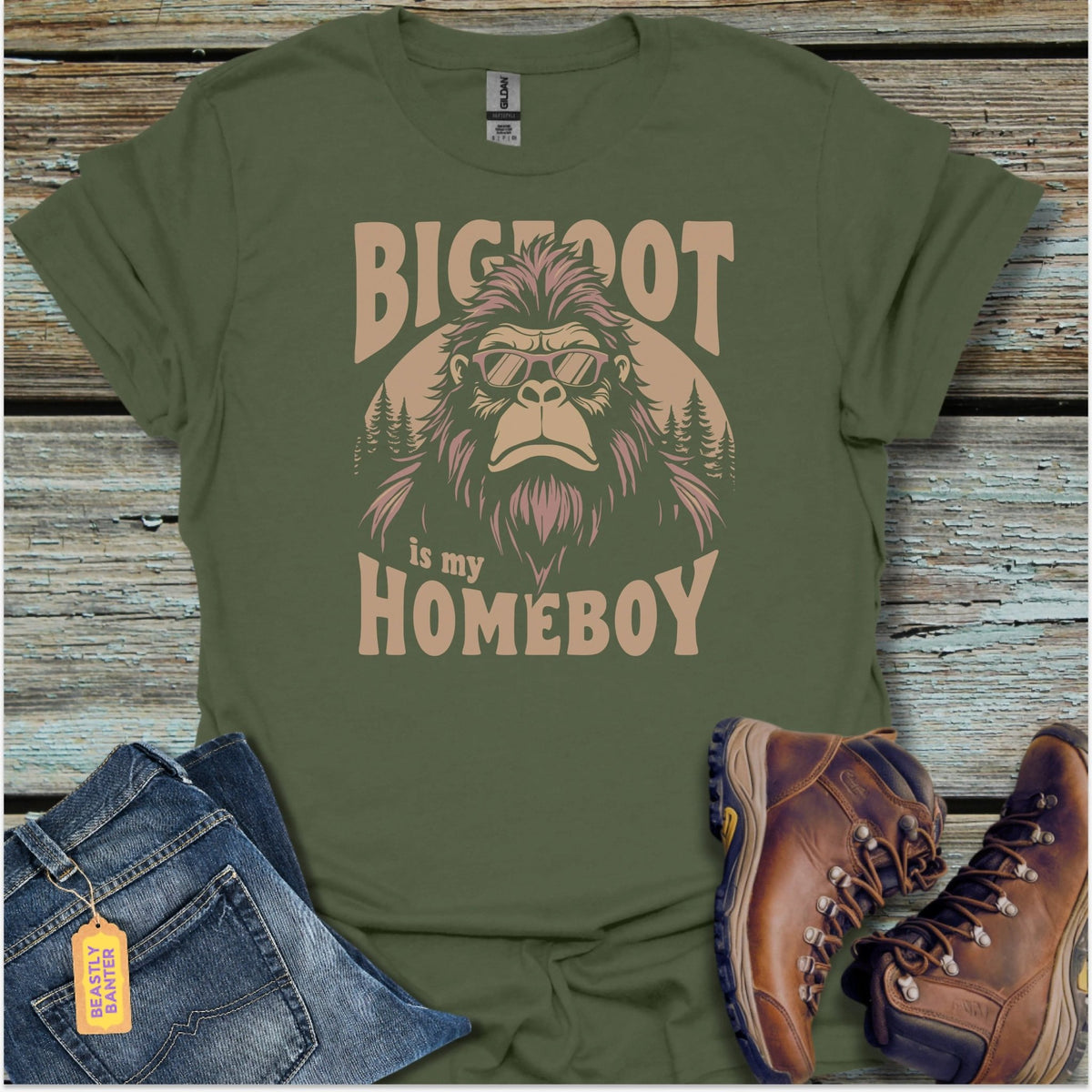 Bigfoot Is My Homeboy T-Shirt - Beastly Banter